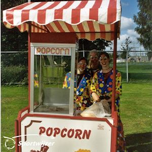 Stand voor de popcornmachine